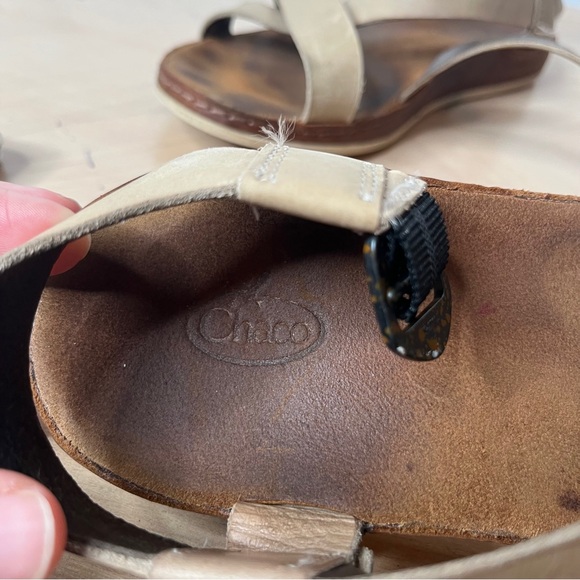 Chaco Wayfarer Sandals Buckle Ankle Strap Leather Tan Womens Size 8 - Picture 9 of 12